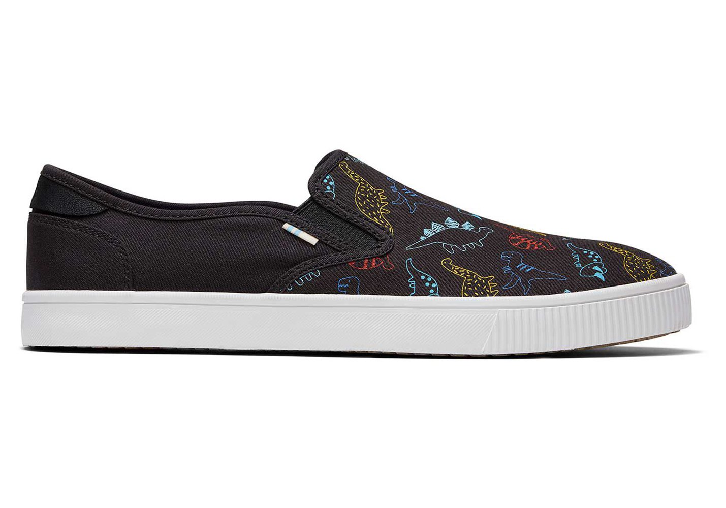 Toms Baja Dinosaur Doodles Slip On Black - Mens - 81723-JNUD